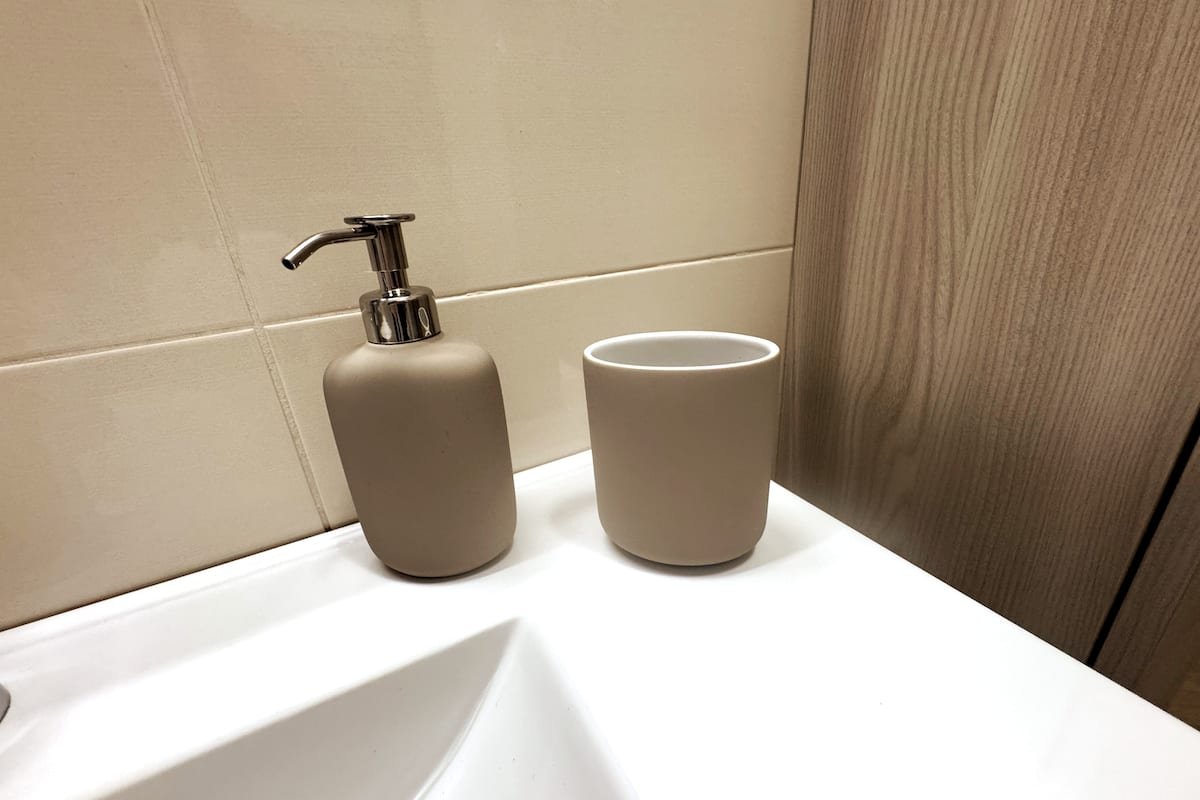Bagno e lavanderia di Dimora Cabiria